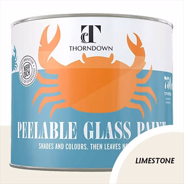 Thorndown Limestone Peelable Glass Paint in Satin Brown, 11.5 cm