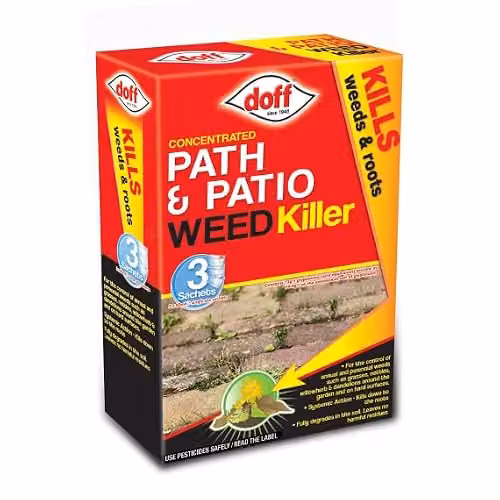 Doff Concentrated Path and Patio Weed Killer, 3 Sachets