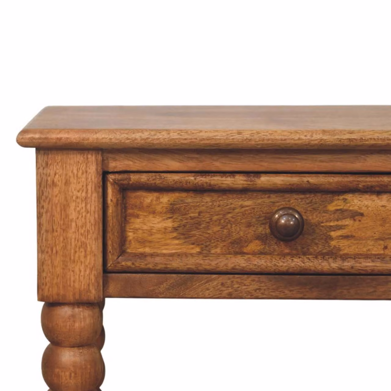 Aosom UK Solid Wood Spindle Bedside Table with Drawer and Shelf in Brown, W/D/H: 45 x 35 x 60 cm – 3