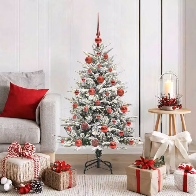 Berkfield Home Pre-lit Artificial Christmas Tree with Ball Set, Green, Height: 120 cm – 1