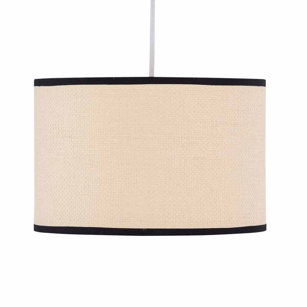 First Choice Lighting Kora Round Rattan Pendant Shade in Beige and Brown, Diameter: 25 cm – 1