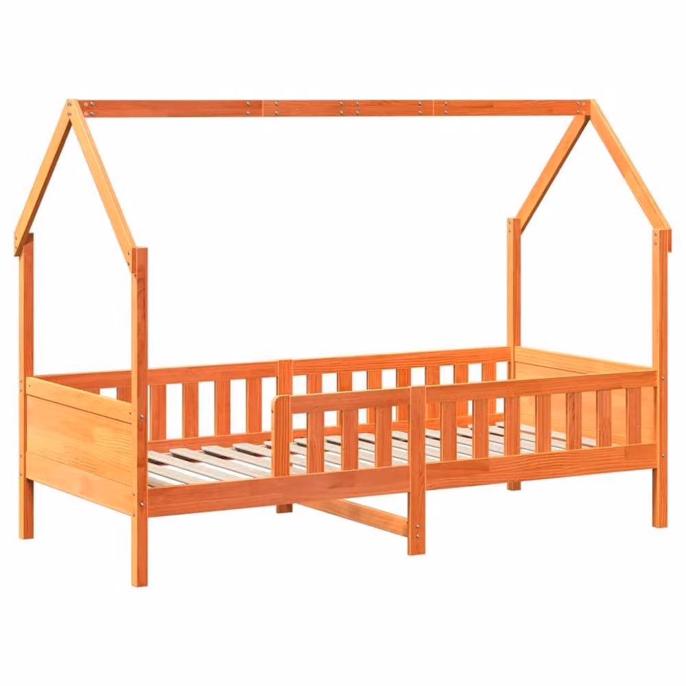 Berkfield Home Kids Bed Frame with Drawers in Brown Solid Pine Wood, W/D/H: 80 x 200 cm – 2
