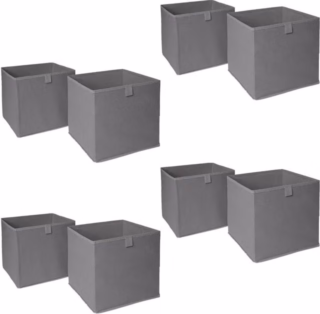 OHS Foldable Fabric and Cardboard Storage Boxes in Grey