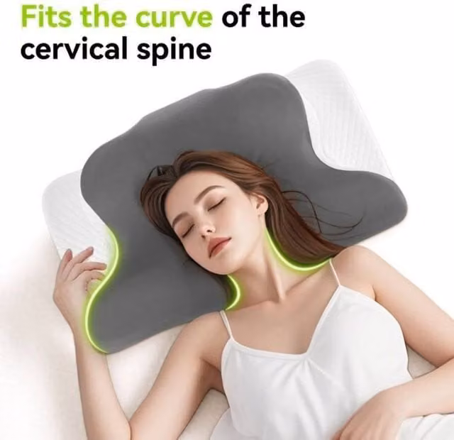 Kelvenix Orthopaedic Memory Foam Pillow in White for Back, Side and Stomach Sleepers