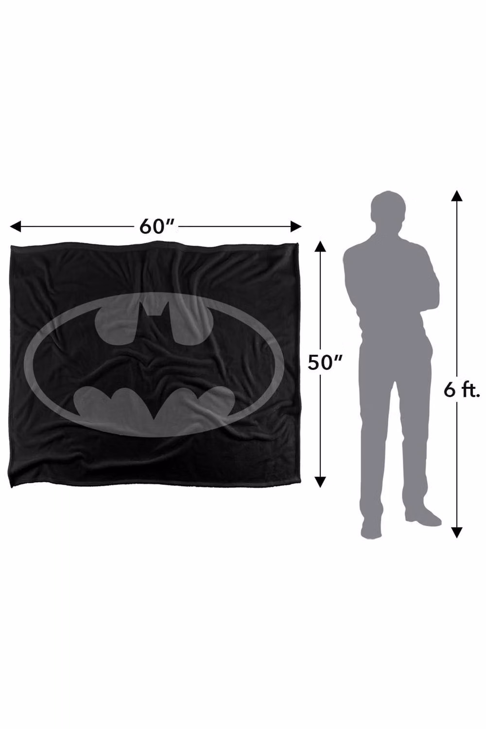 Warner Bros. Batman Classic Shield Logo Super Soft Fleece Throw Blanket, Multicolour, W/D/H: 152 x 127 cm – 7