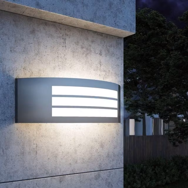 Berkfield Home Silver Stainless Steel Outdoor Wall Light – 1