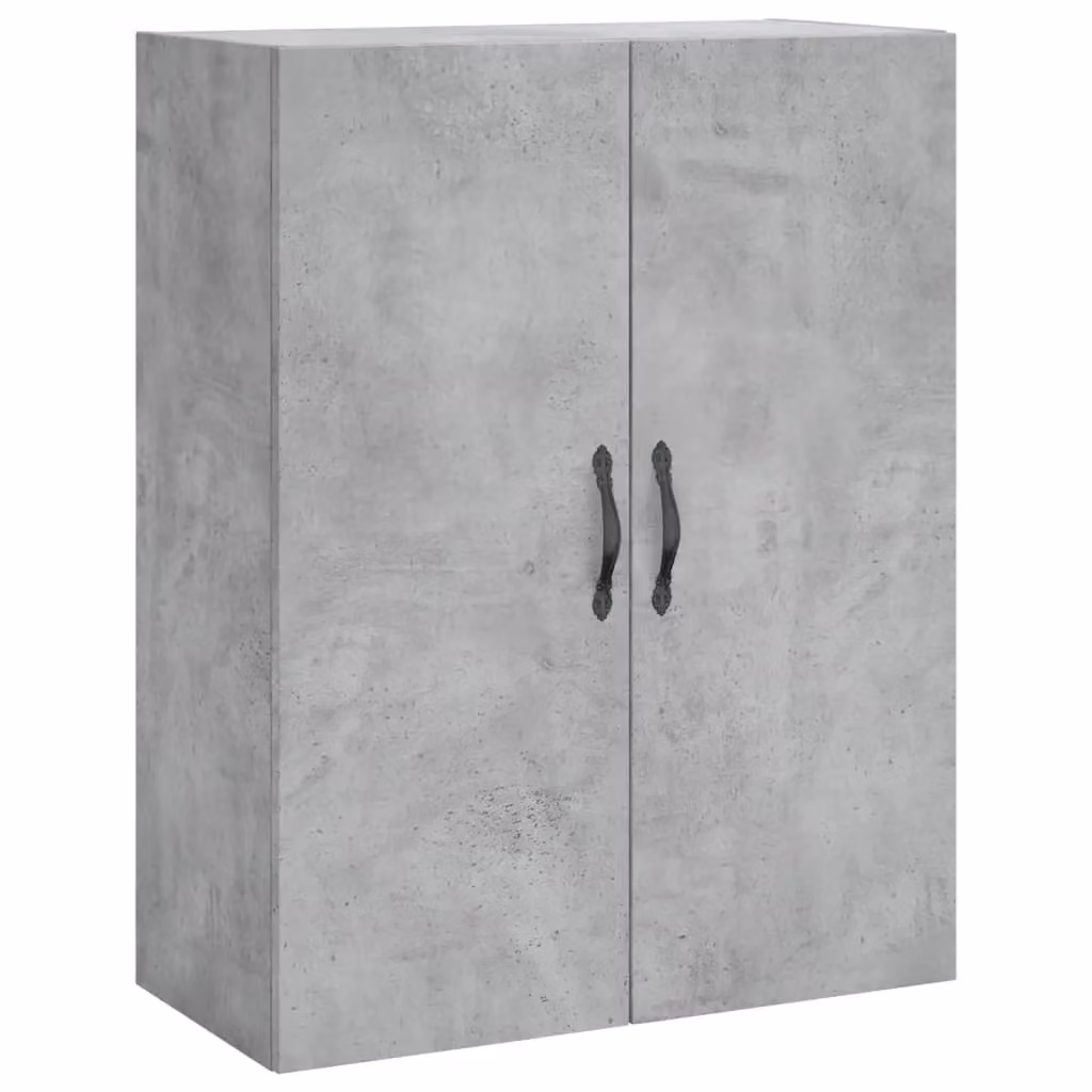 Berkfield Home Wall Mounted Cabinet in Concrete Grey, W: 69.5 cm, D: 34 cm, H: 90 cm – 2