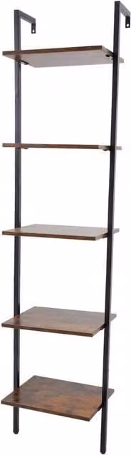 KORVIXA Industrial Floating Shelves, Brown Rustic Wall Mounted Shelving Unit, W: 100 cm, D: 60 cm