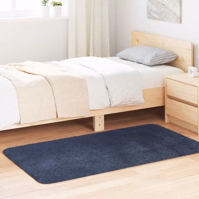 Berkfield Home NAVARRA Shaggy High Pile Rug, Blue, W: 80 cm x L: 150 cm