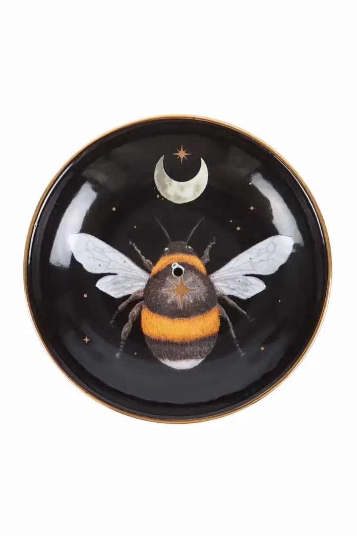 KDMD Forest Bee Ceramic Incense Plate in Black – 2