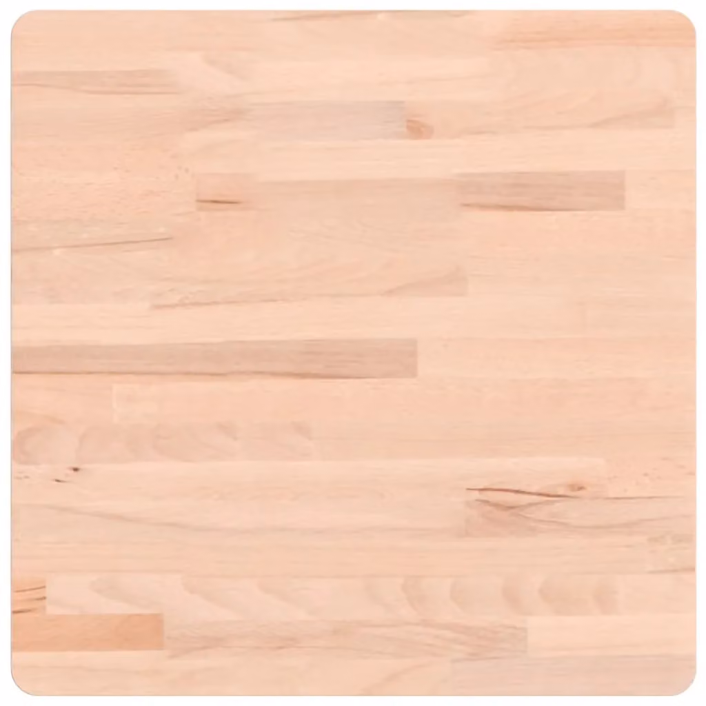 Berkfield Home Square Solid Wood Beech Table Top, Brown, W: 50 cm, D: 50 cm, H: 2.5 cm