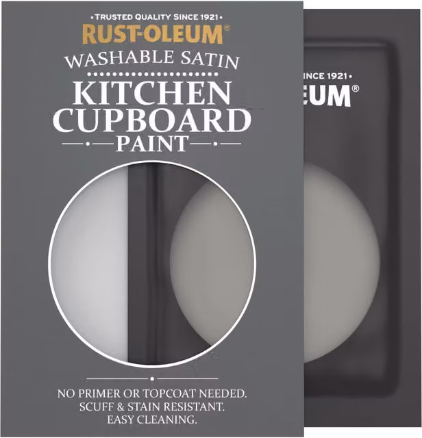 Rust-Oleum Kitchen Cupboard Satin Finish Tester Sachet in Art School Grey, 10ml