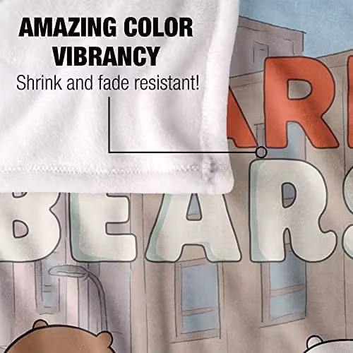 LOGOVISION We Bare Bears Super Soft Fleece Throw Blanket, Multicolour, W: 152 cm, D: 127 cm – 2