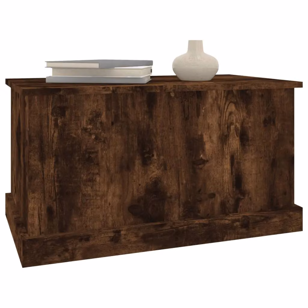 Berkfield Home Smoked Oak Storage Box in Brown, W/D/H: 70 x 40 x 38 cm – 3