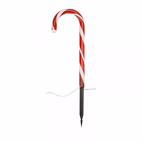 Smart Garden Festive Candy Cane LED Stake Lights, Set of 6, Red and White – 1