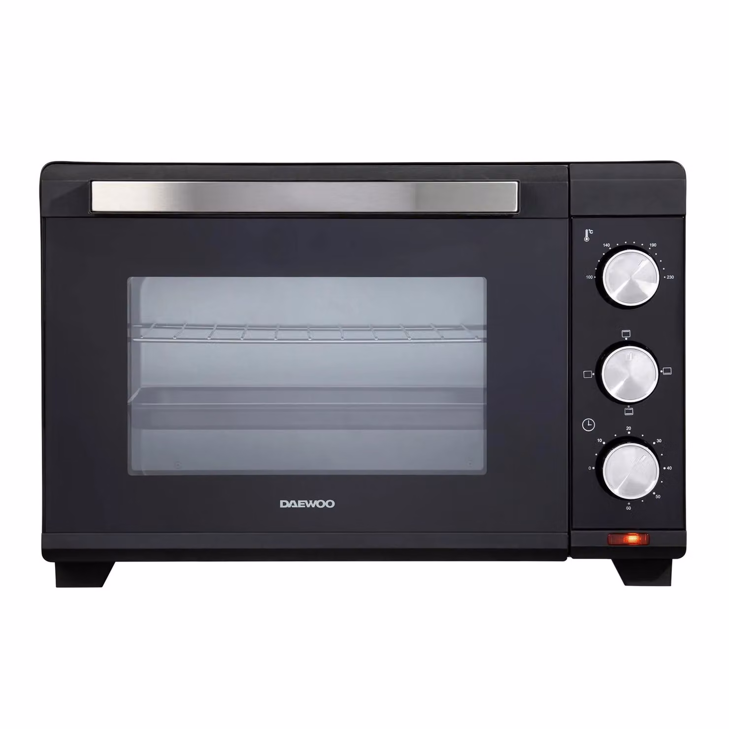 Daewoo 23L Electric Mini Oven in Black with 1300W Power, Adjustable Temperature Control, and Timer for Baking, Grilling and Toasting – 2