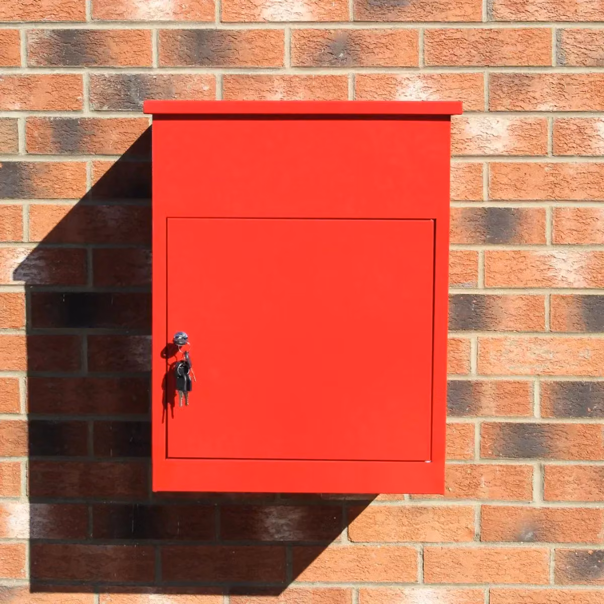 Monstershop Red Free Standing Steel Parcel Post Box W/D/H: 32.0 x 20.5 x 12.0 cm – 2