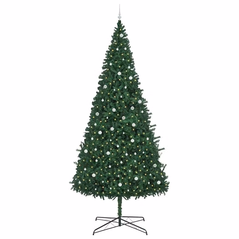 Berkfield Home Green Christmas Tree with Decorative String Lights, 400 cm – 3