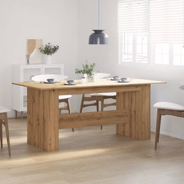 Berkfield Home Artisan Oak Rectangular Dining Table in Brown, W/D/H: 180 x 90 x 76 cm – 1