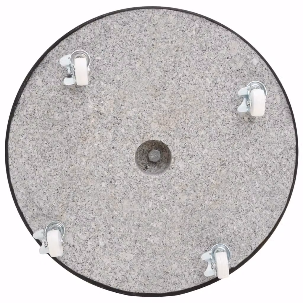 Berkfield Home Round Black Granite Parasol Base, 30 kg – 2