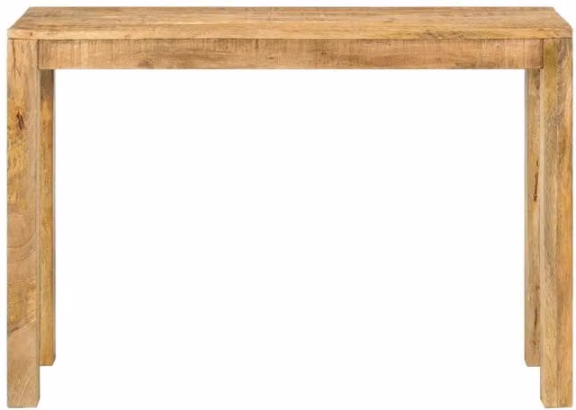 Berkfield Home Rustic Rough Mango Wood Console Table in Brown, W/D/H: 110 x 35 x 76 cm