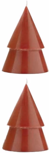 Originalhome Tree Christmas Candles, Pack of 2, Red
