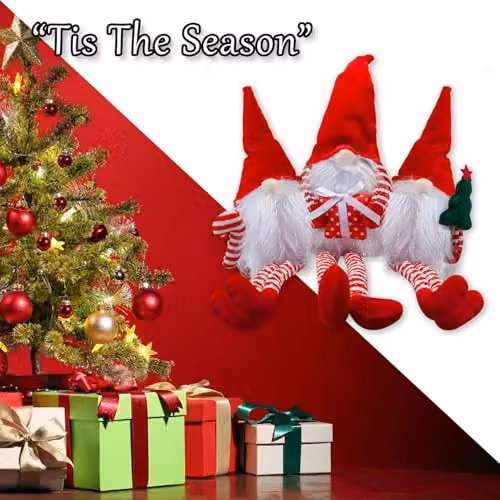VFM e-Store Christmas Gonk Decoration in Red and White, H 43 cm x W 35 cm x D 35 cm – 5