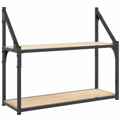 vidaXL Wall Shelf in Sonoma Oak Brown, Engineered Wood