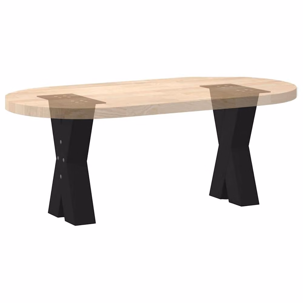 Berkfield Home X-Shaped Steel Coffee Table Legs, 2 Pieces, Black, W: 28 cm, H: 42-43 cm – 3