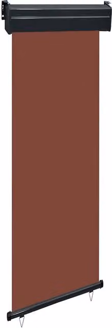 Berkfield Home Brown Balcony Side Awning with Manual Pull Mechanism, W: 65 cm, H: 250 cm