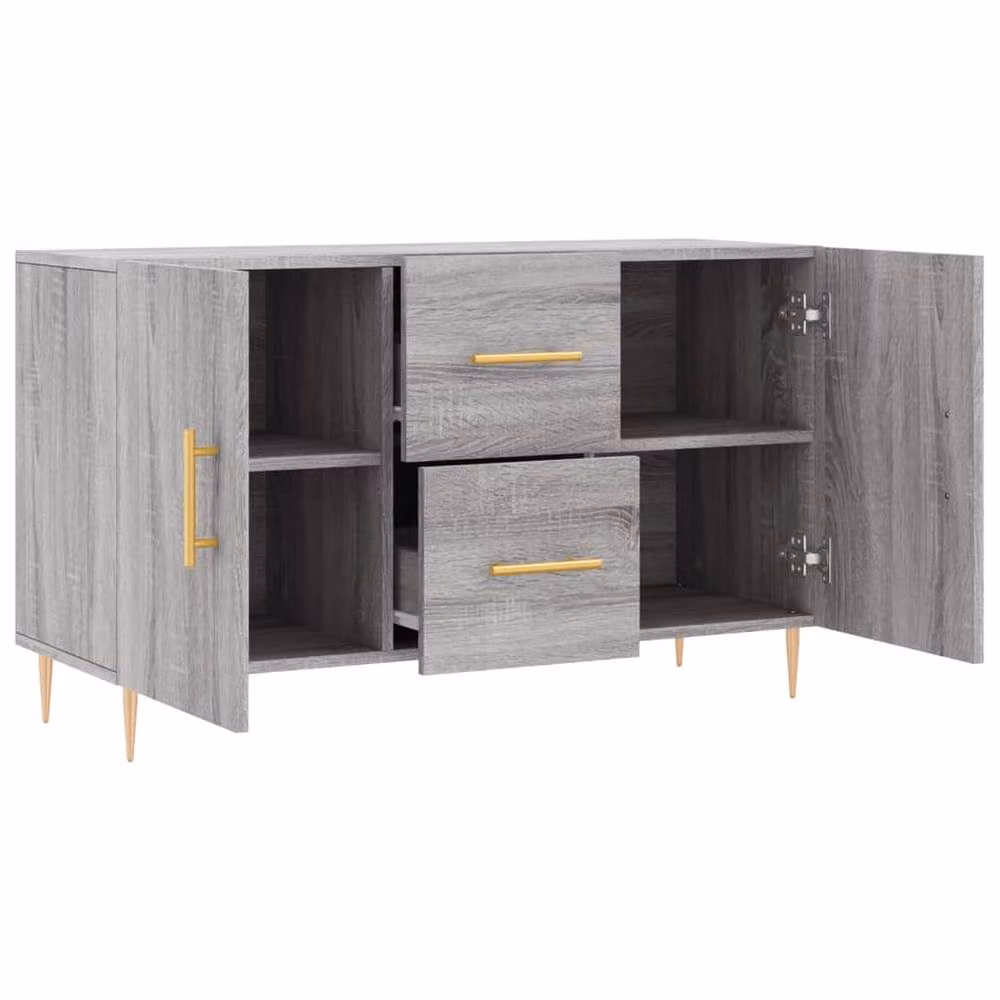 Berkfield Home Modern Grey Sonoma Sideboard, W/D/H: 100 x 36 x 60 cm – 3