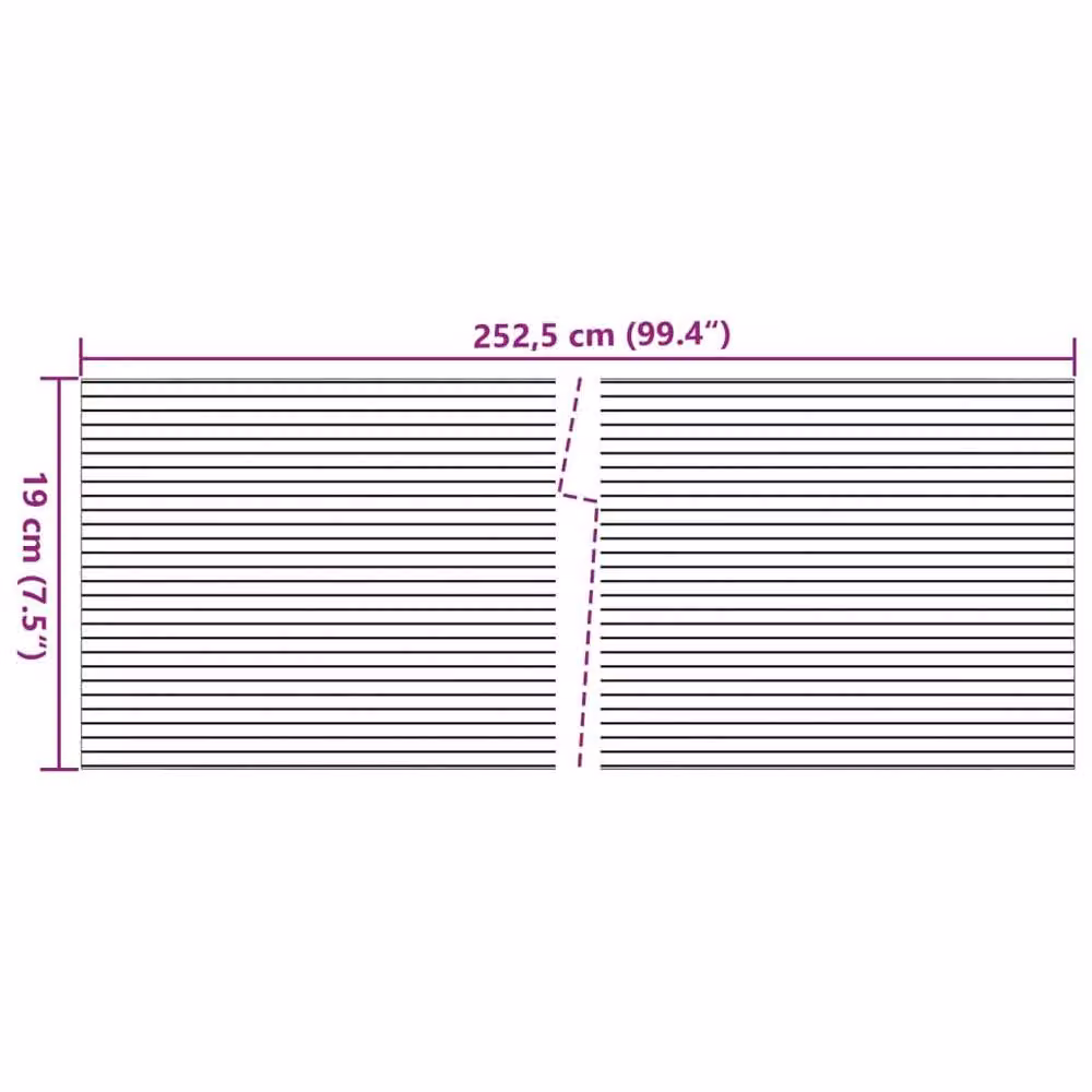 Berkfield Home Garden Privacy Screen Strips, 10 Pack, Grey PVC and Metal, W: 252.5 cm, H: 19 cm – 4