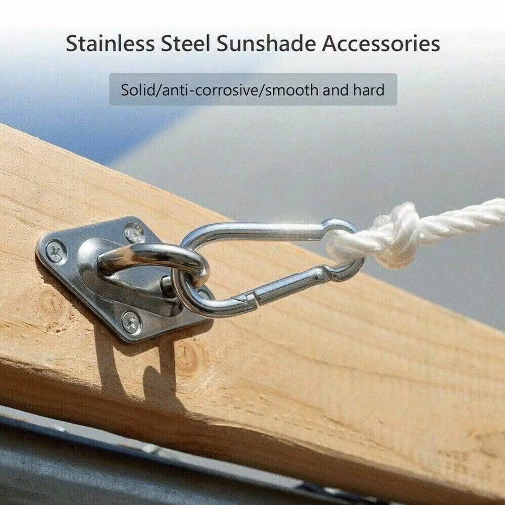 NESTLUNE Stainless Steel Fixing Kit for Garden Canopy Awning Attachments in Silver, 100 x 100 cm – 2
