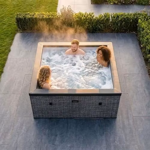 Summer Waves Wave Garda 6 Person Eco Foam Hot Tub in Flint Grey with Integrated Heater and WiFi App Control – 4