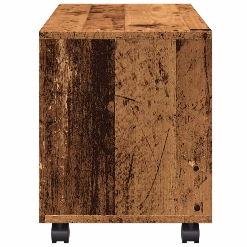 Berkfield Home vidaXL Rolling Cabinet in Old Wood Brown, W/D/H: 72 x 33 x 42.5 cm – 6