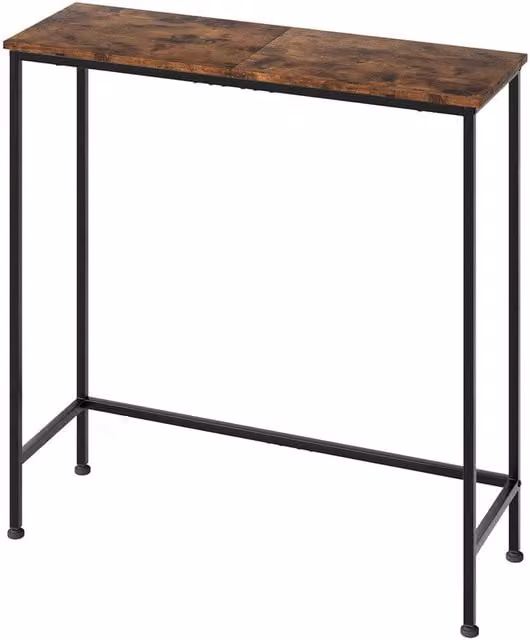 Levede Industrial Narrow Console Table in Brown and Black