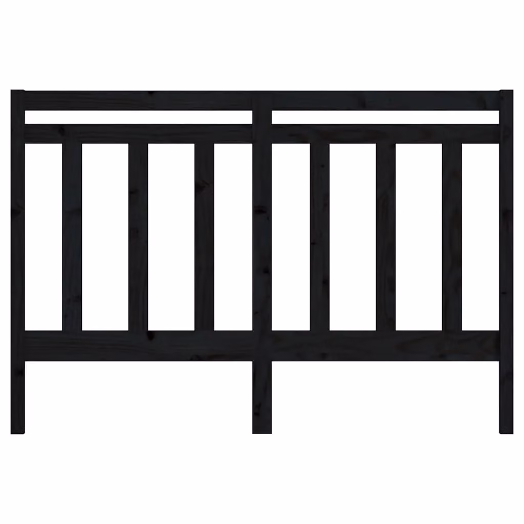 Berkfield Home Black Solid Wood Pine Bed Headboard, W: 166 cm, D: 4 cm, H: 100 cm – 3