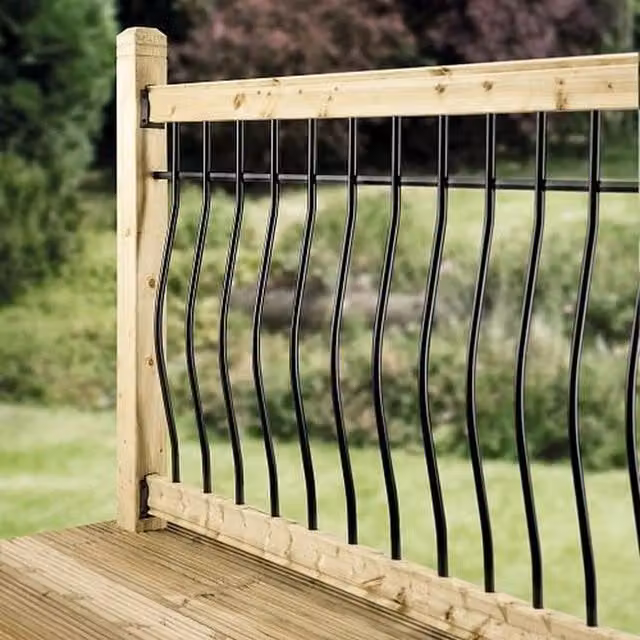 Snowdon Timber Treated Reject Decking Board, Pack of 10, Natural Wood, W: 95 mm, H: 19 mm, L: 2.4 m