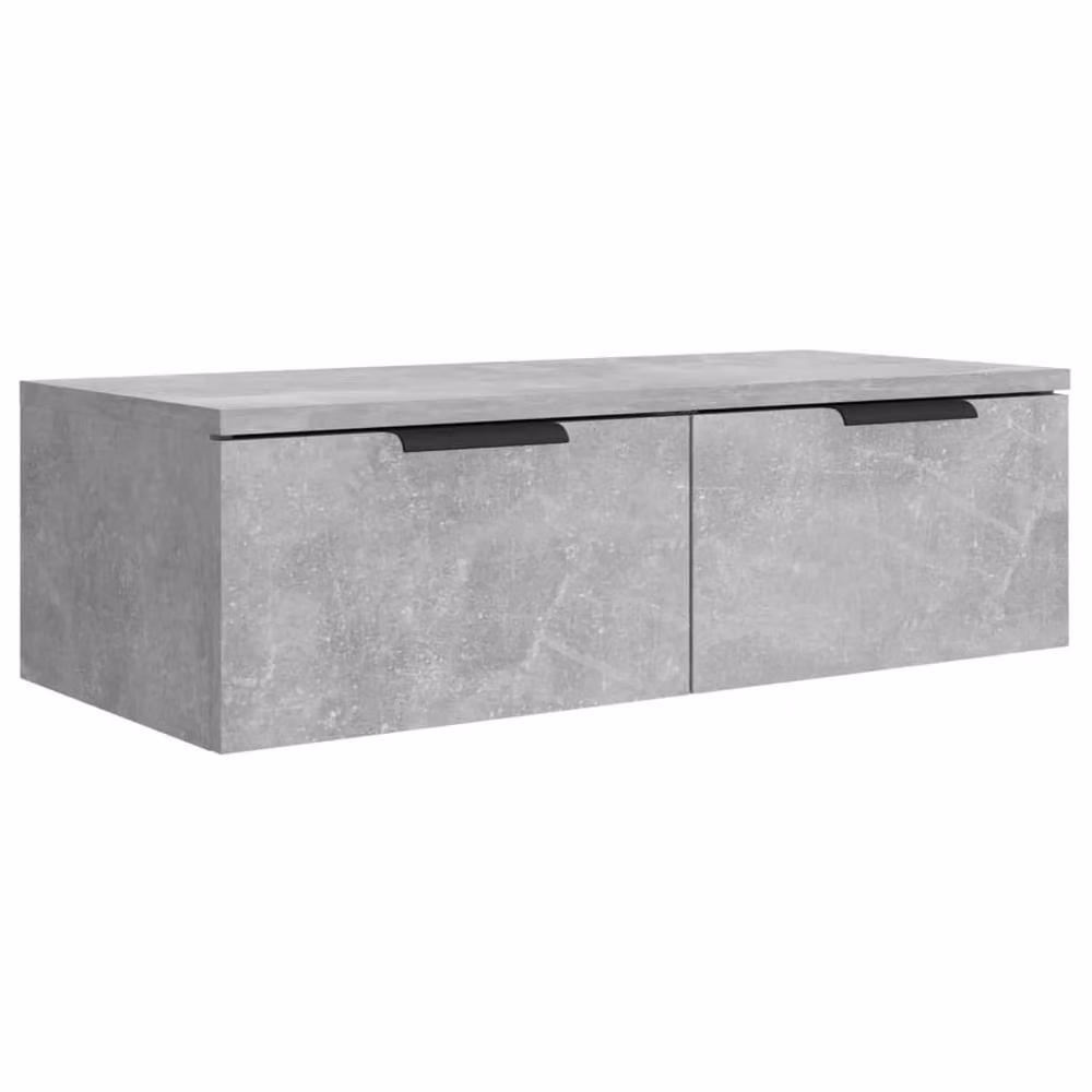 Berkfield Home Wall Mounted Cabinet in Concrete Grey, W/D/H: 68 x 30 x 20 cm – 2