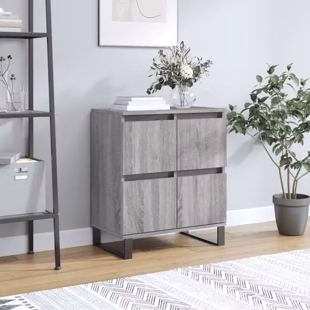 Berkfield Home Grey Sonoma Sideboard in Engineered Wood, W/D/H: 60 x 35 x 70 cm – 1