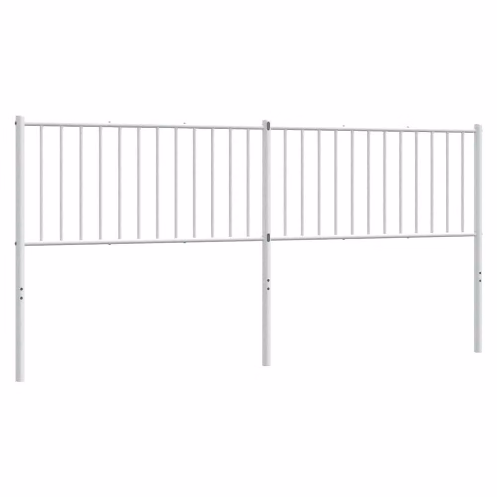 Berkfield Home Minimalist Matt White Metal Headboard 193 cm – 2