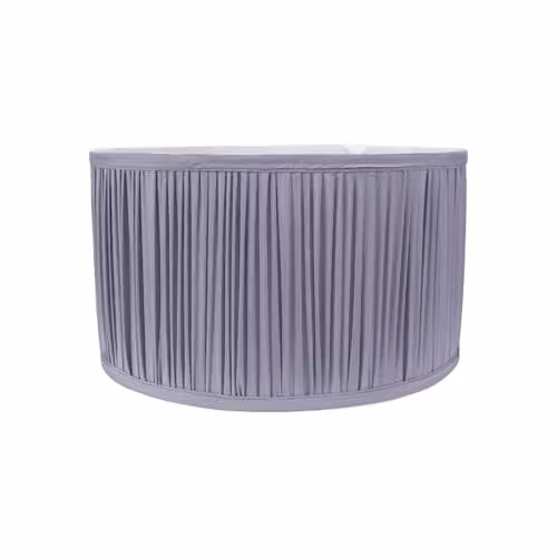 ValueLights Jess Fabric Ruched Pleated Drum Lamp Shade in Blue, Width: 25 cm