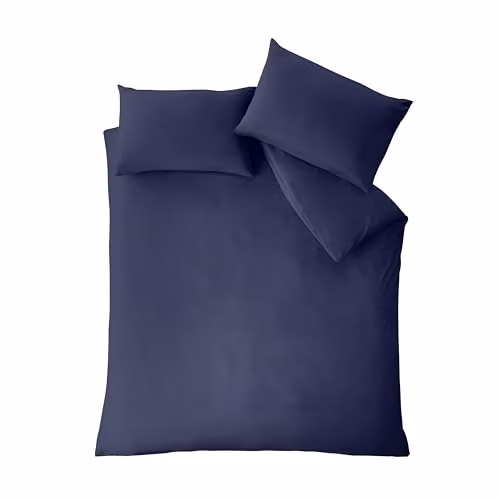 Catherine Lansfield So Soft Non-Iron Microfibre Duvet Cover and Pillowcase Set, Blue, W/D/H: 200 x 200 cm, Pillowcases: 50 x 75 cm – 3