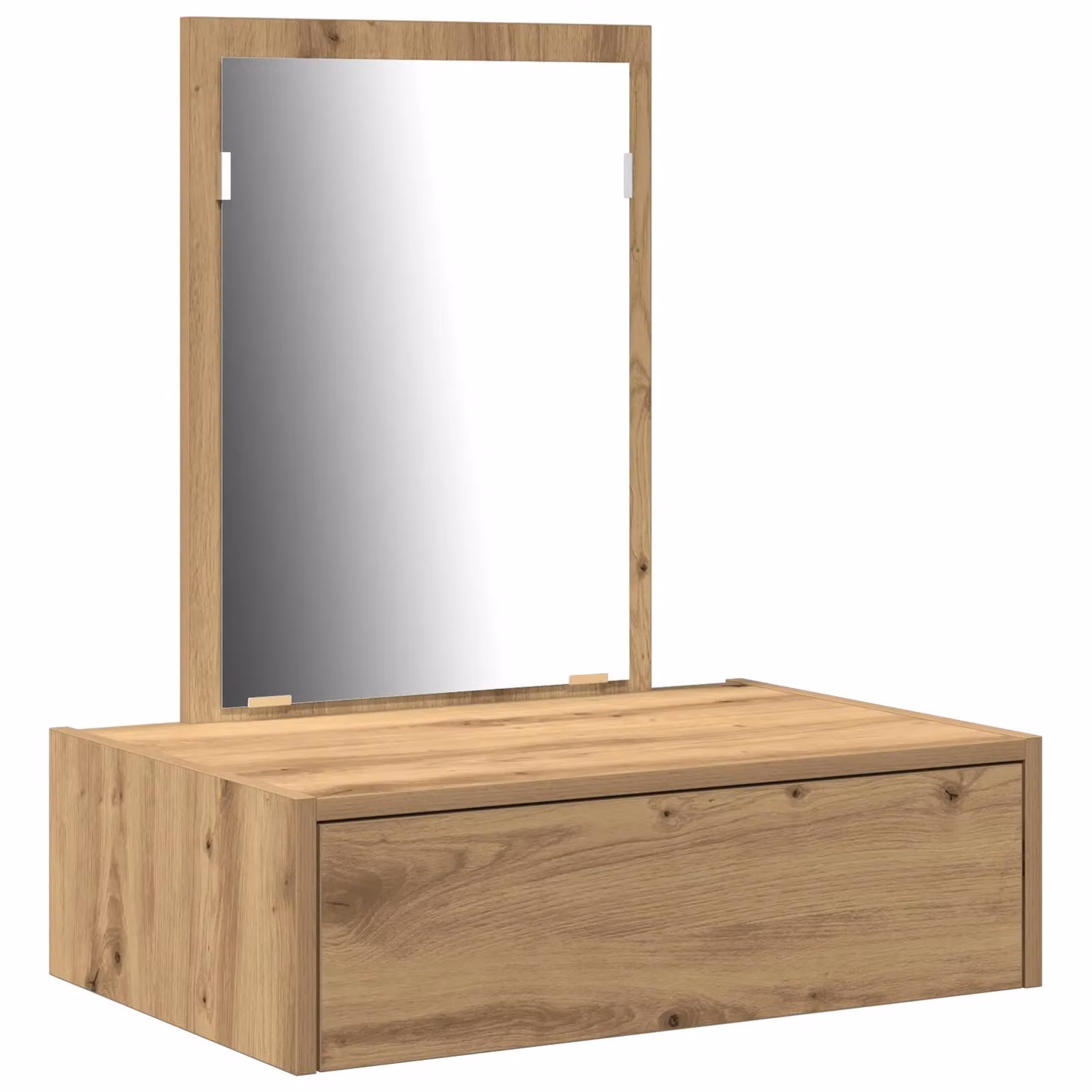Berkfield Home Artisan Oak Wall Hanging Dressing Table in Brown W/D/H: 60 x 40 x 70 cm – 2