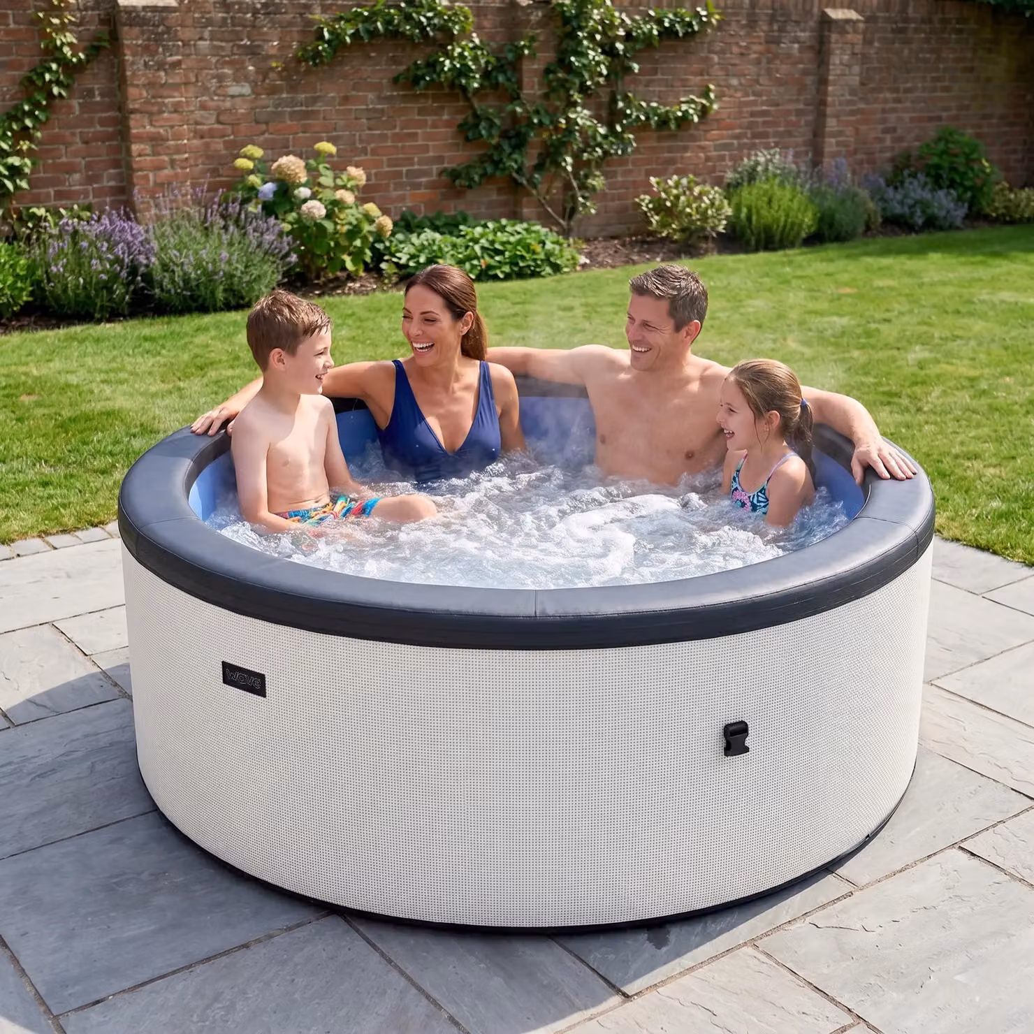 Wave Spas Wave Tahoe 6-Person Round Foam Hot Tub with Integrated Heater and 90 Jets in White – 2