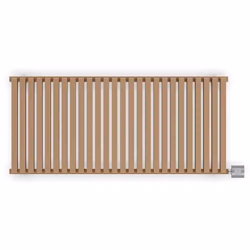 Terma Nemo E Electric Radiator with Bluetooth App Control, Bright Copper, 1 kW, H: 53.0 cm, W: 118.5 cm, D: 5.3 cm – 2