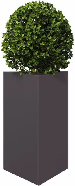 Berkfield Home Durable Triangular Steel Garden Planter, Black, W: 50 cm, D: 43 cm, H: 75 cm – 1