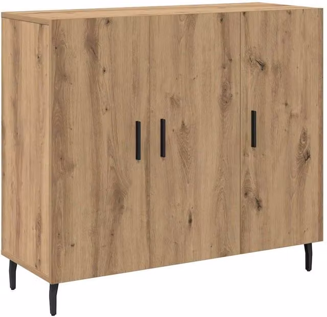 Berkfield Home Modern Sideboard with Storage Door in Brown, W/D/H: 90 x 34 x 80 cm – 1