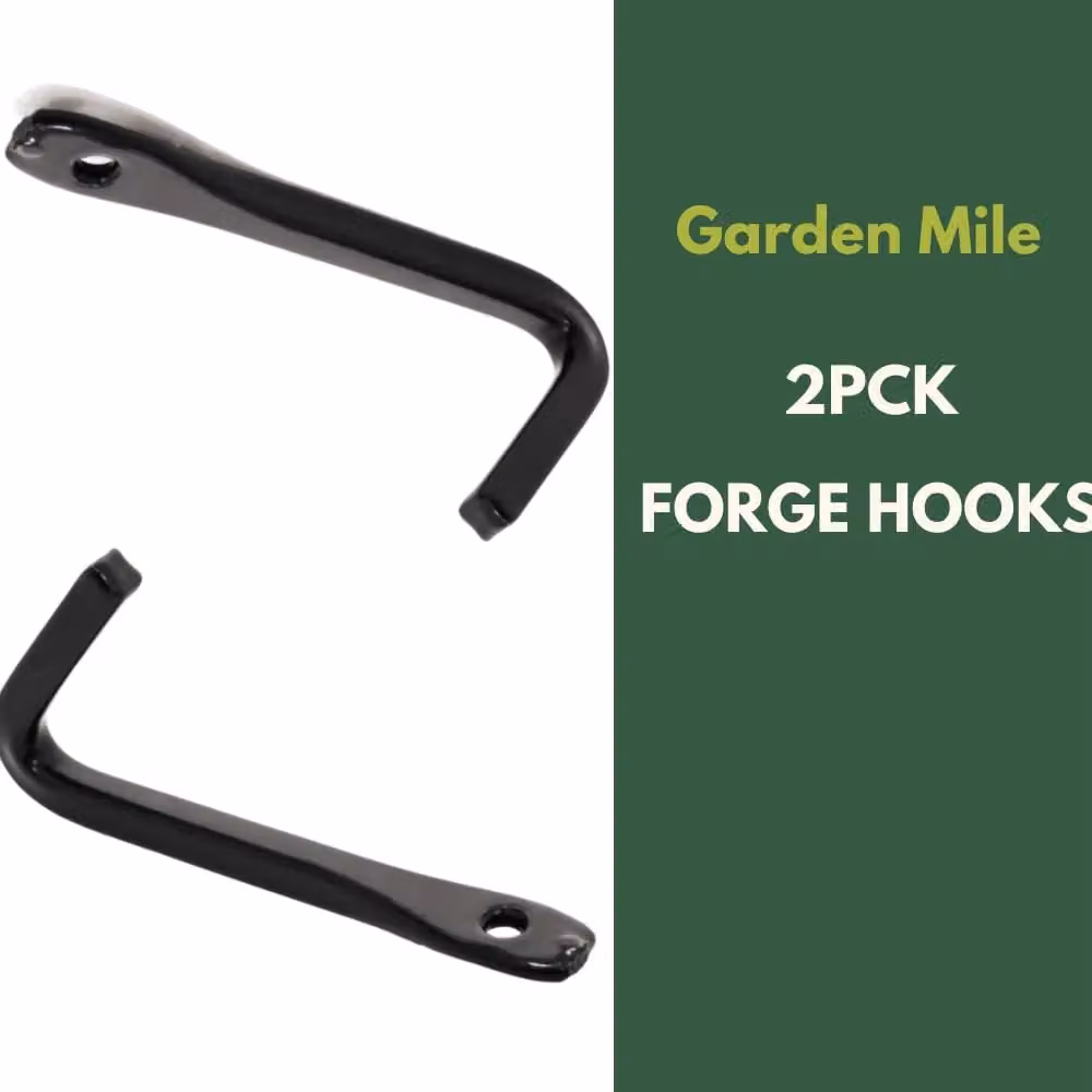 Marco Paul Heavy Duty Metal Wall Hooks, 2 Pack, Black – 3