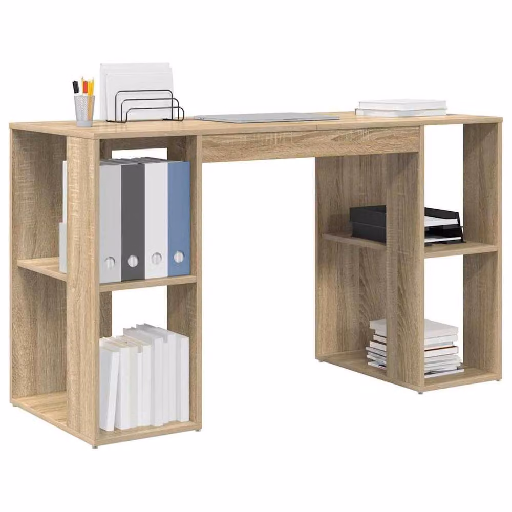 Berkfield Home Sonoma Oak Computer Desk in Light Brown – 3